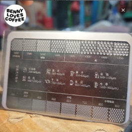 Grinding size card cafede kona for coffee