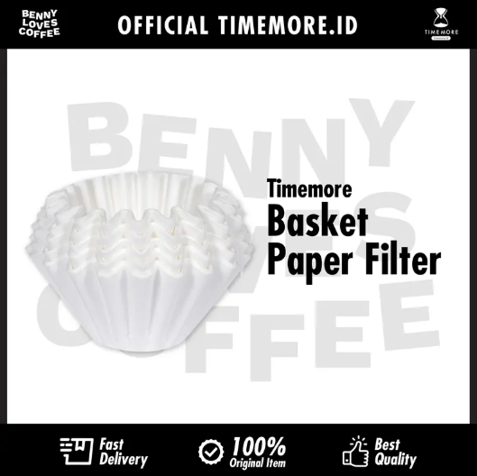 Timemore basket paper filter 01 kertas penyaring kopi filter wavy paper origami cup 1-2 50 sheets